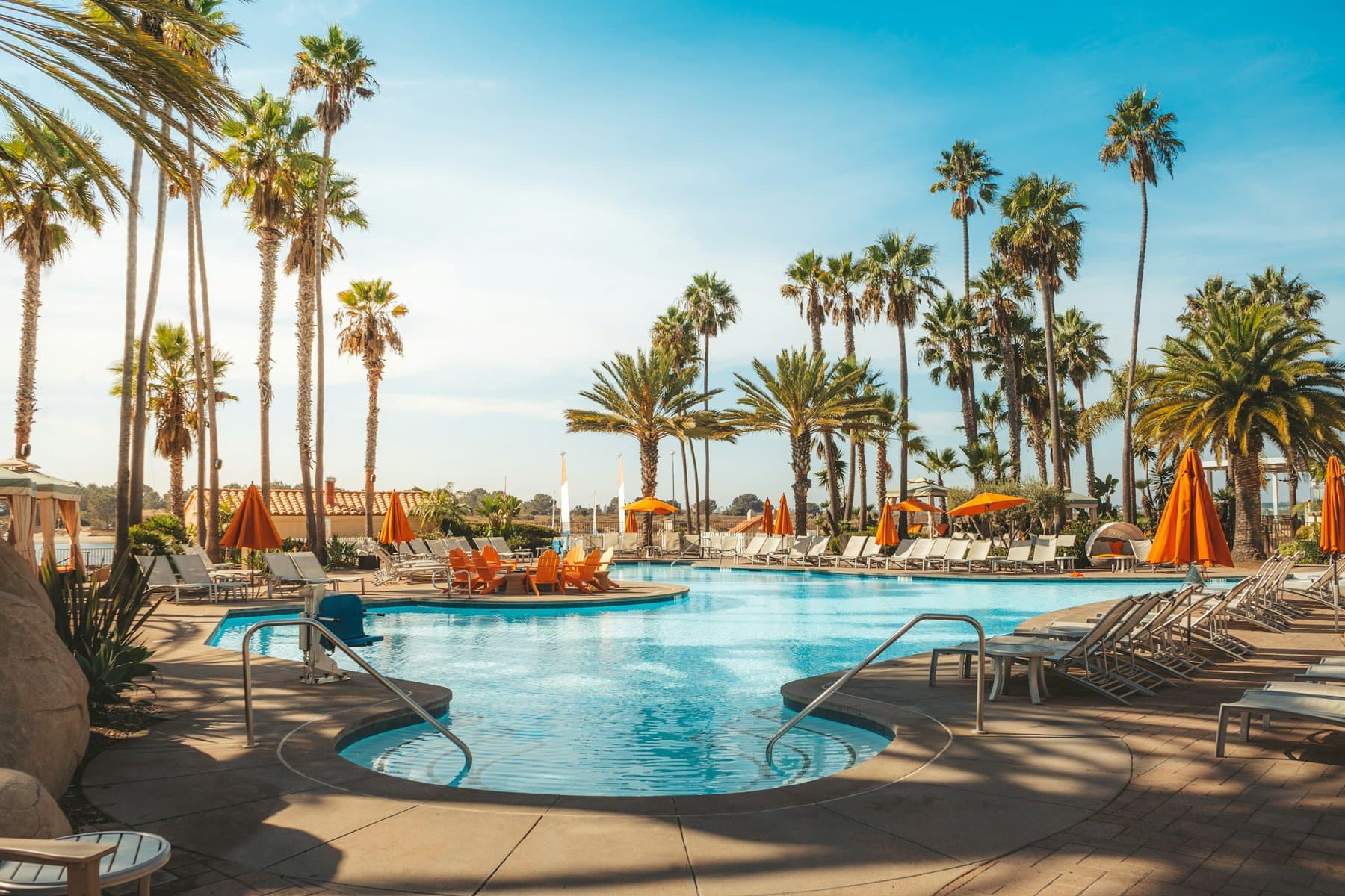 The pool at the Mission Bay Resort in San Diego